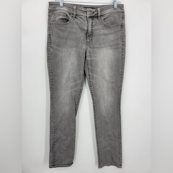 Ralph Lauren Denim - Lauren Ralph Lauren Jeans Womens size16 Gray Wash Premier Straight Denim Stretch